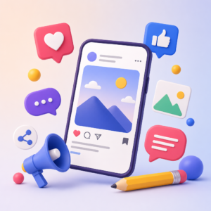 Image descriptions for social media