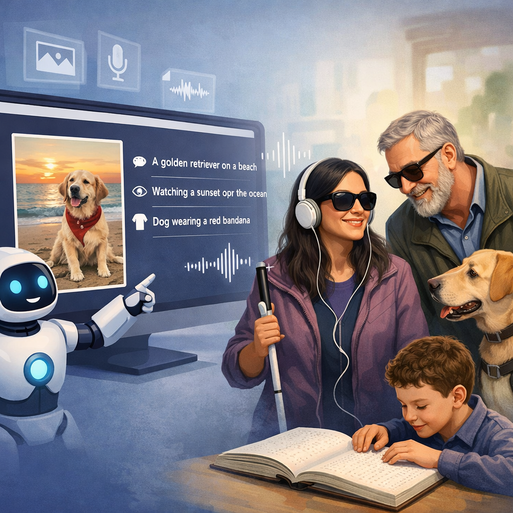 What an AI image describer does and who it helps